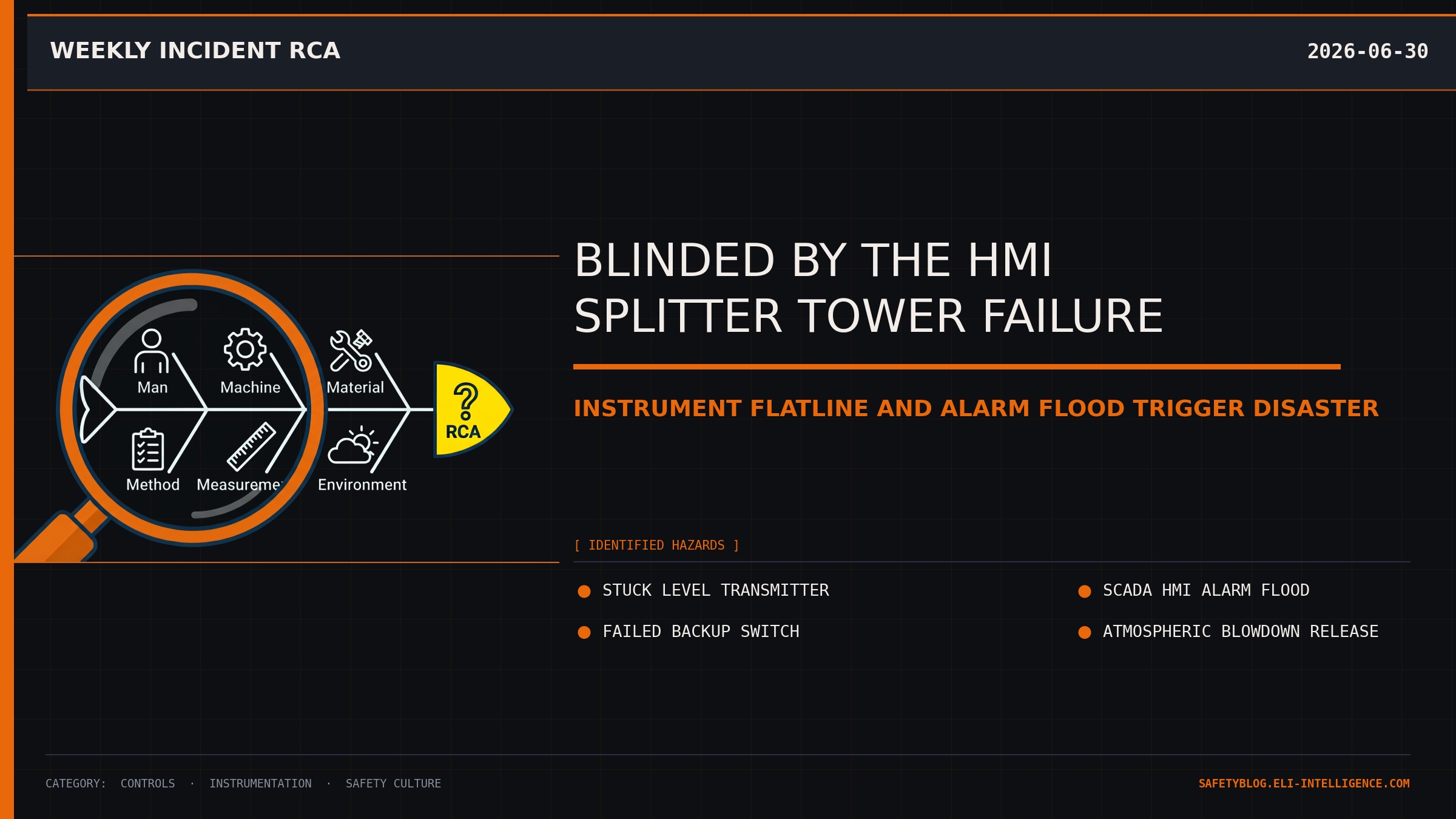 Blinded by the HMI: The Splitter Tower Level Transmitter Failure