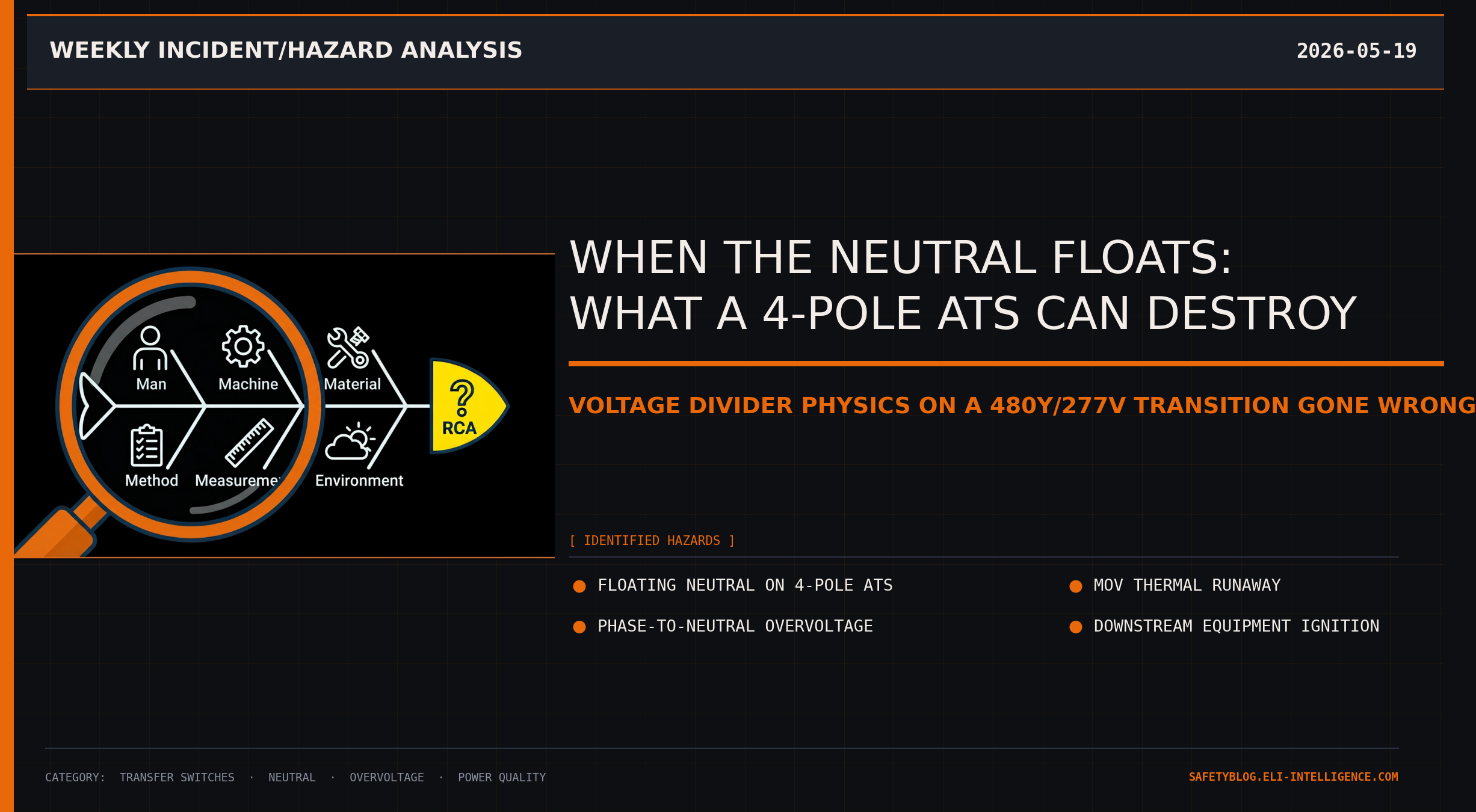 What Happens When the Neutral Floats: A Failure Mode Deep Dive on 4-Pole ATS Transitions