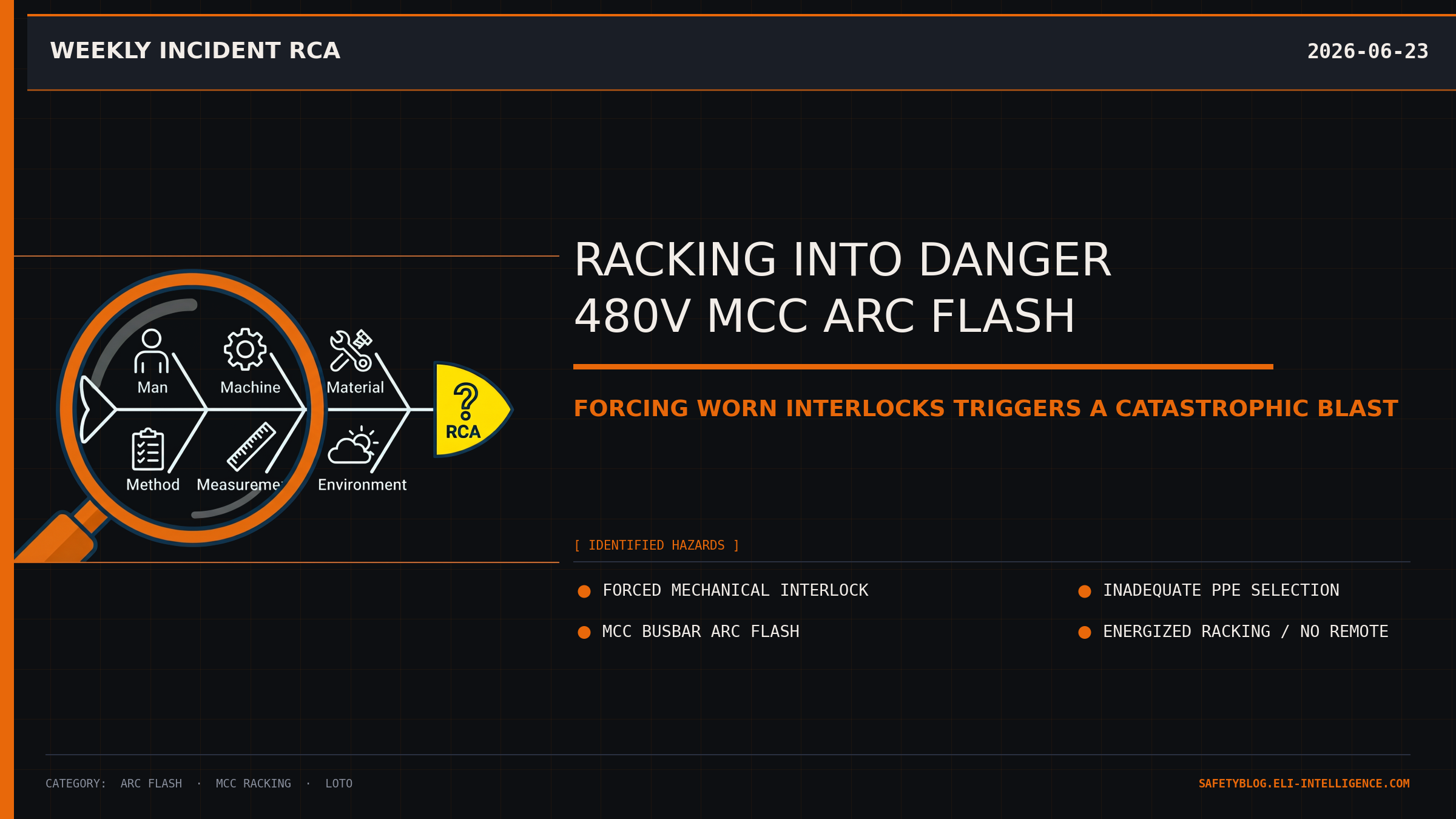 Racking Into Danger: The 480V MCC Arc Flash